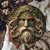 Enchanted Green Man Spirit Metal Wall Art Decor Pagan Garden Hanging