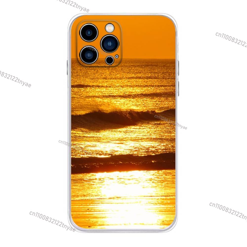 Sunset Silicone Phone Case For iPhone 16,15,Pro,Max,14,Plus,13,12,11,E Mini Air,17,Pro Drop Protection Cover TPU