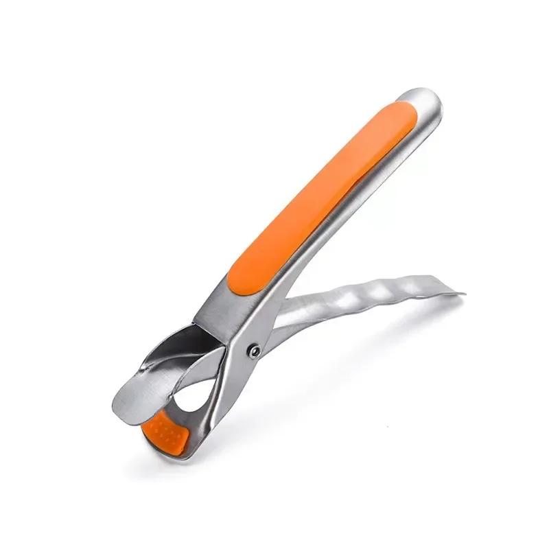 2PCS Non-slip Pot Pan Gripper Clip Hot Dish Plate Bowl Clip Retriever Tongs Silicone Handle Kitchen Tool Air Fryer Camping