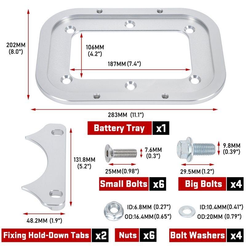 Aluminiumlegierung Billet Batterie-Umsetzungs-Schalenhalterung Für Optima Top 34 34/78 D34 D34/78 34M Halterung