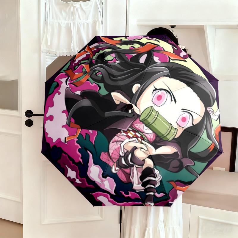 Japanese-style Cartoon Demon Slayer Kamado Tanjiro & Kamado Nezuko Umbrella Including Home Travel and Outdoor Activities Multi Functional Umbrella 2