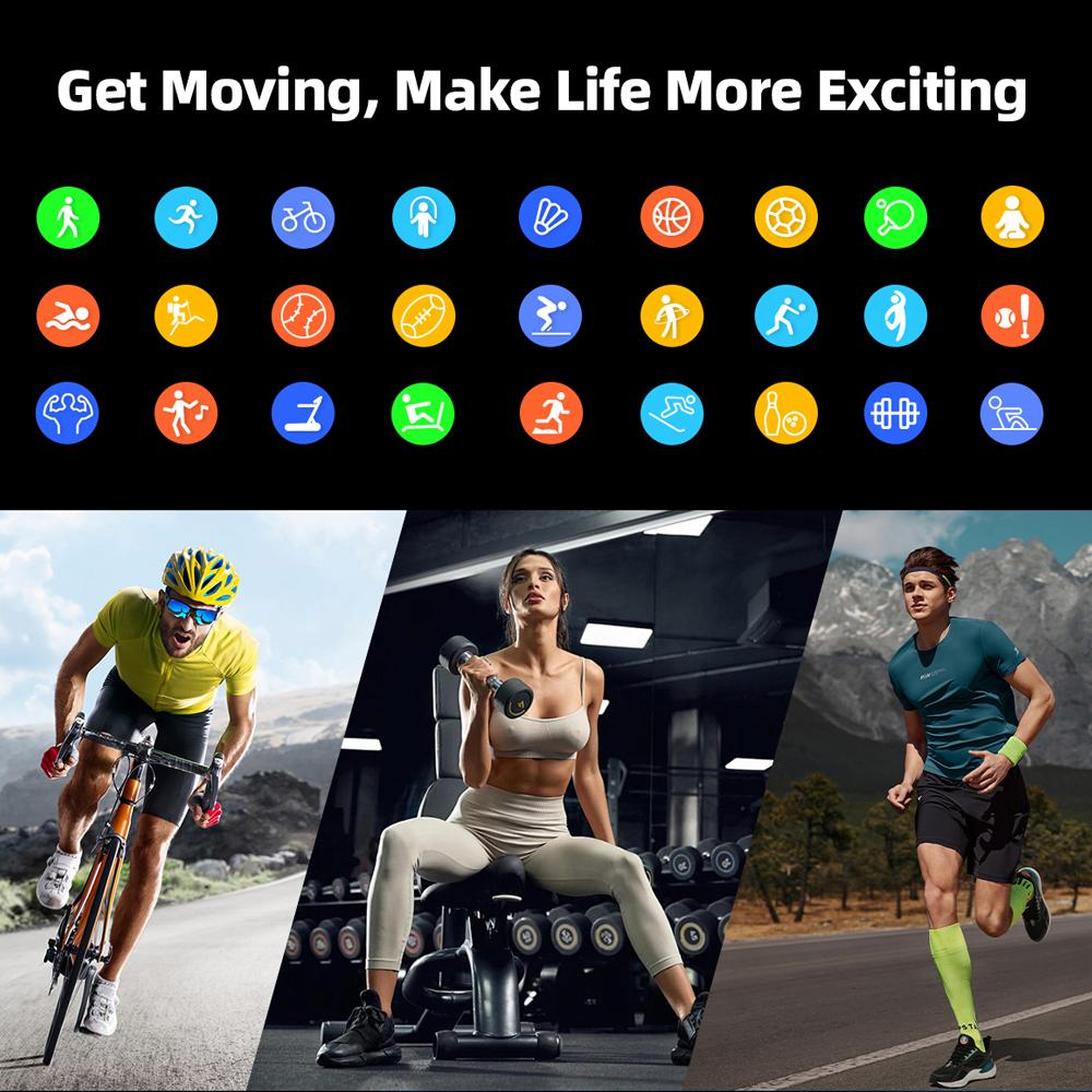 New Ultra Thin Smart Watch Men AMOLED Ultra HD Heart Rate Sports Bracelet Always Display Time BT Calling Smartwatch