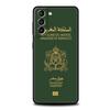 Morocco Flag Passport Phone Case For Samsung Galaxy S24 S23 S22 S20 Ultra S21 FE 5G S10 S9 Plus S10E S8 Note 20 Soft Black Cover