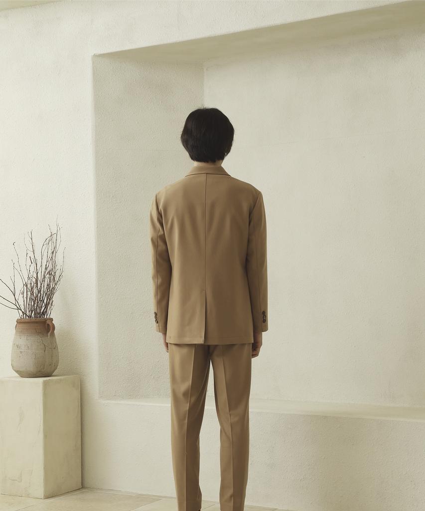 Fillchic 3-Button Single-Breasted Jacket (Beige)