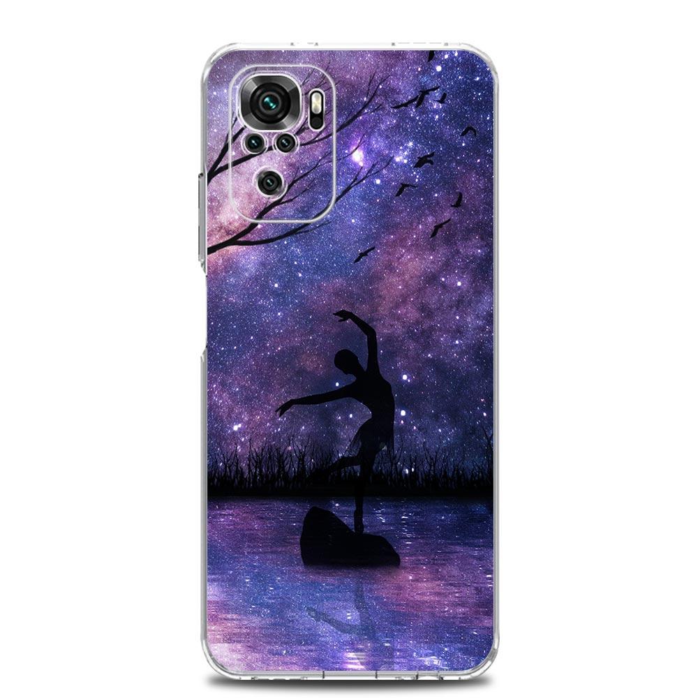 Simple Swan Dance Ballet Clear Phone Case For Xiaomi Redmi Note 12 5G 9S 9 8 10 11 Pro+ 9T 8T 10C 9C 9A 7 Pro Soft Back Cover