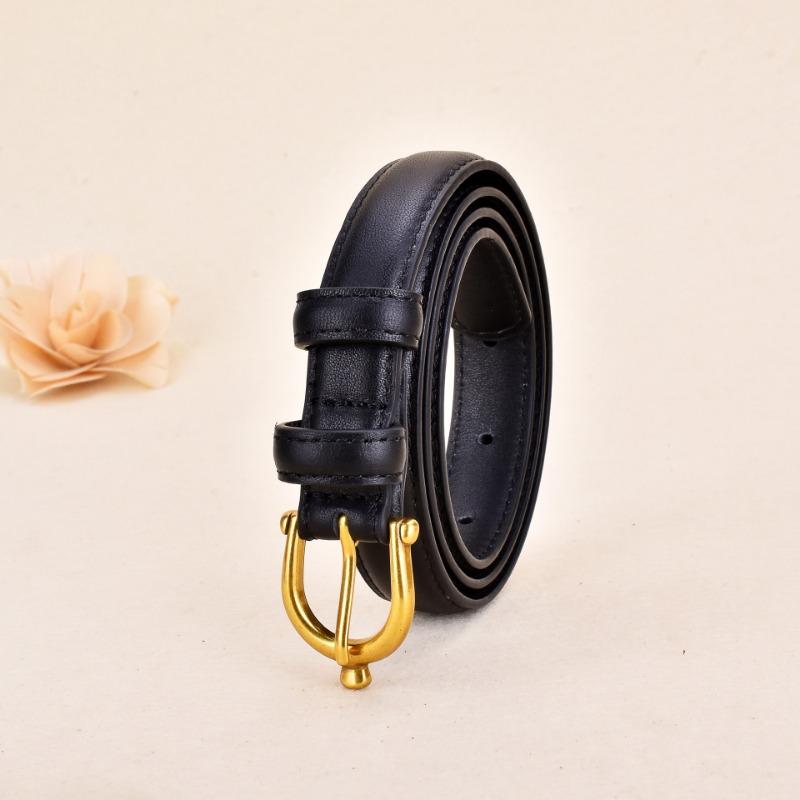Women S Genuine Leather Narrow Belt For Jeans And Trousers Fashion Simple Waist Strap
