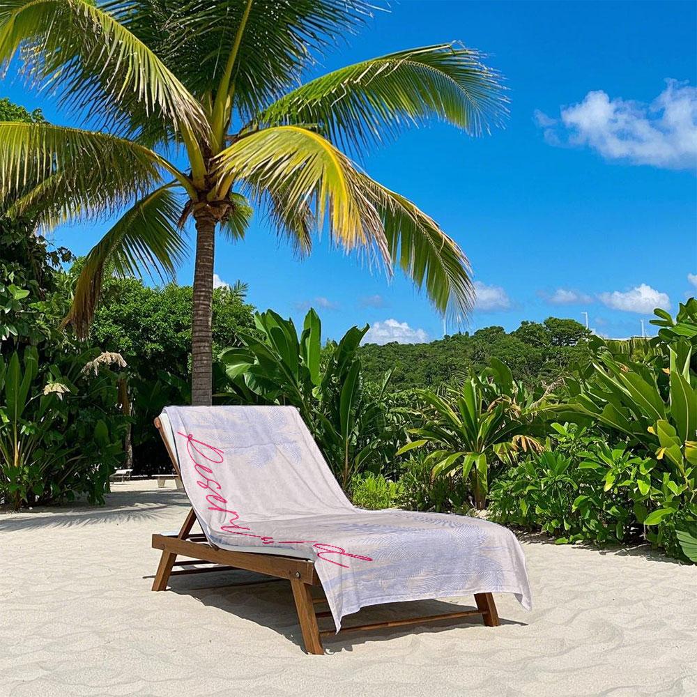Pastel Palms Reserved Beach Towel Quick Drying Travel Towel Unisex Soft Comfortable Quick Dry Portable for Men Women Beach