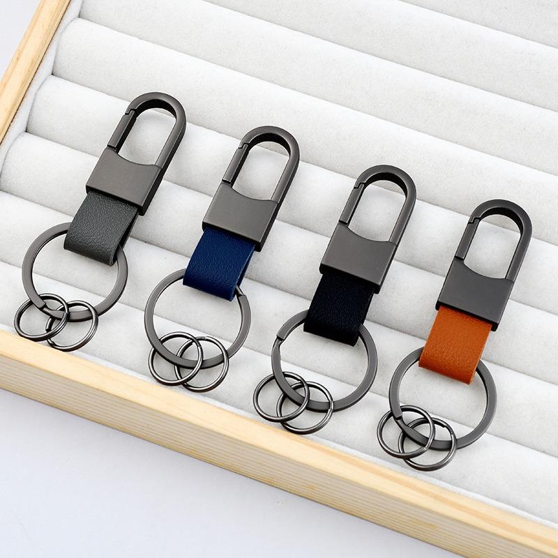 Car Vintage Leather Keychain Ring Zinc Alloy Chain Key For Toyota Hilux Aygo Yaris Ractis Corolla Camry CHR Auris Tacoma Cruiser