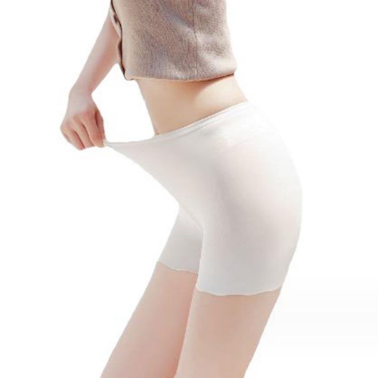 Women's Anti-Exposure Seamless Safety Shorts - Thin Ice Silk, Butt-Lifting, No Roll-Up, Wear Alone or as Base Layer
