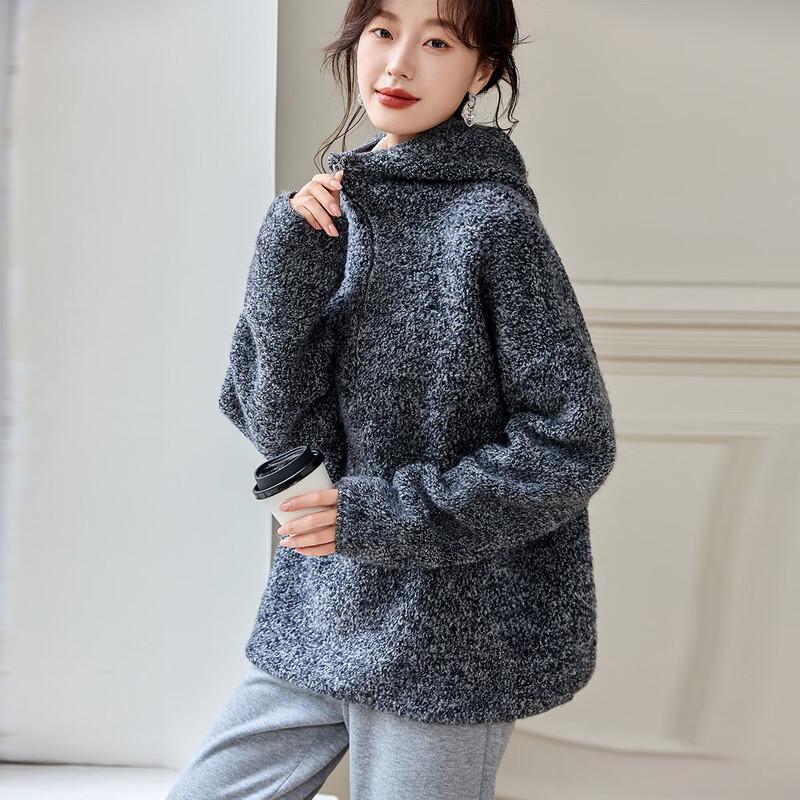 

Srcr Women s 720g 100% Wool Hooded Loose-Fit Sweater One Size