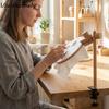 Beech Wood Embroidery Frame Lap Stand Adjustable Clamp Clip Clamp Embroidery Hoop Holder Compact 360 Degree Rotation