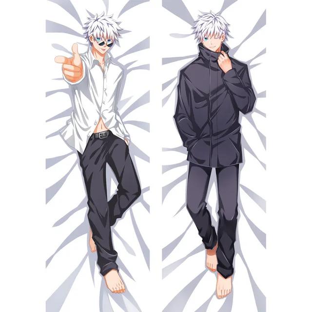 Anime Pillow Case Jujutsu Kaisen Gojo Satoru Dakimakura Hugging Body Pillow Case Peachskin Pillow Cover Double-sided Printed