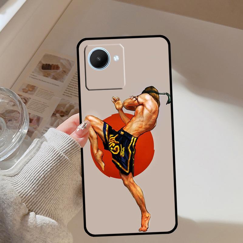 Muay Thai Kickboxen Kampf Für Realme C67 C75 C61 C55 C53 C51 C21Y C25S GT 7 Pro 5 6 GT 6T 10 11 12 13 14 Pro Plus Hülle