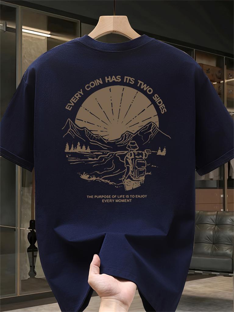 Every Coin Has Its Two Sides Outdoor Hiking Graphic Tee For Unisex Made Of 100 Cotton Perfect For Summer Streetwear Style