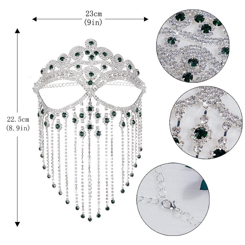 Luxurious European & American Style Fringe Face Mask for Sexy & Fashionable Party and Cartoon Decor