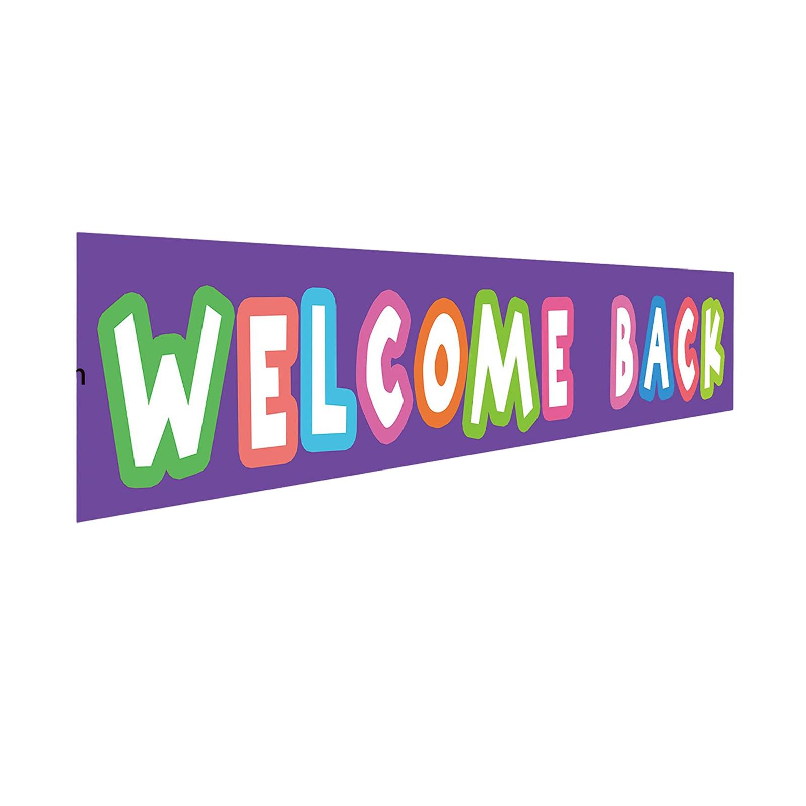 

Large Welcome Back Banner, Homecoming Party Decorations, Back To School Signs Decorations, School Decor, Returning Party Sign Outdoor Indoor S фіолетовий