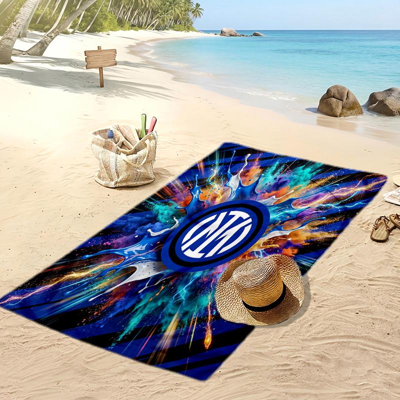 Asciugamano da Spiaggia Stampato Borussia Dortmund Asciugamano Morbido ad Asciugatura Rapida Coperta da Spiaggia Rettangolare Grande Portatile per Viaggio Piscina