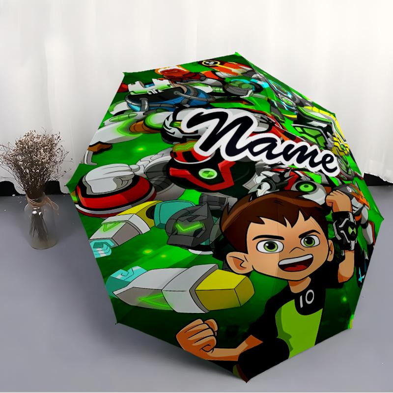 Personalized Name B-Ben10 Print Umbrella - Automatic Open/Close, Eight-Rib Durable Frame, Automatic Folding Umbrella