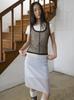 From Wear Sheer Layered Skirt Sky Blue