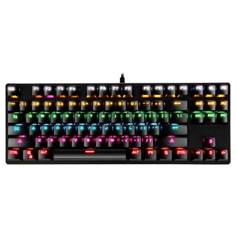 87 Key Mechanical Keyboard Blue Axis Wired Office Gaming Computer Mechanical Keyboard E-sports Keyboard