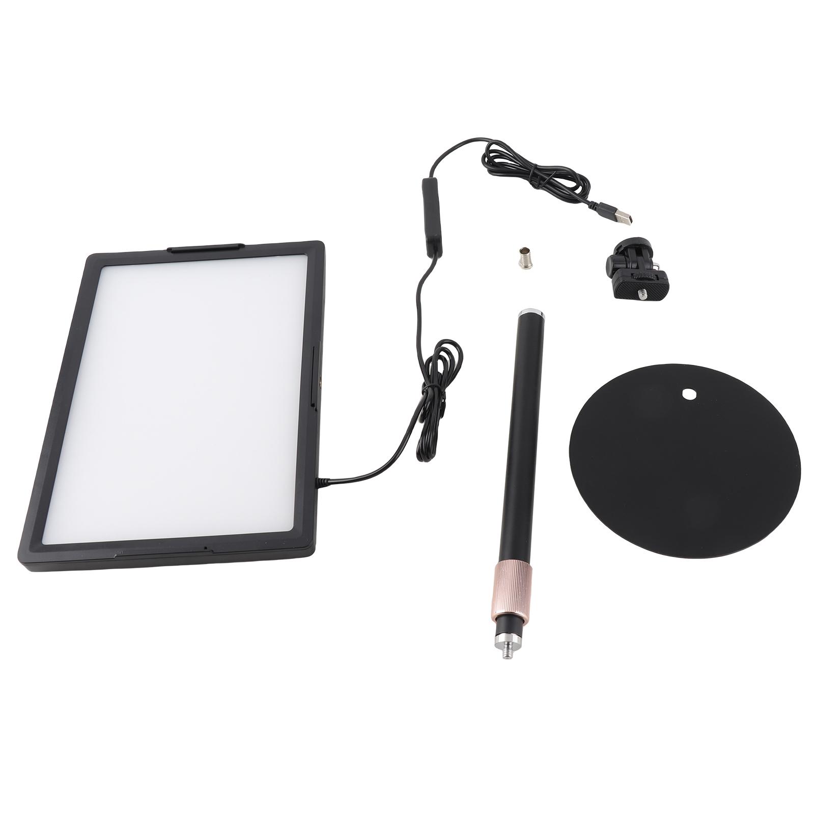 

Desktop LED Video Light 15W LED Fill Light Panel with Metal Light Stand Conference Lighting 3000K-6500K Dimmable USB Powered for Live Streaming Video
