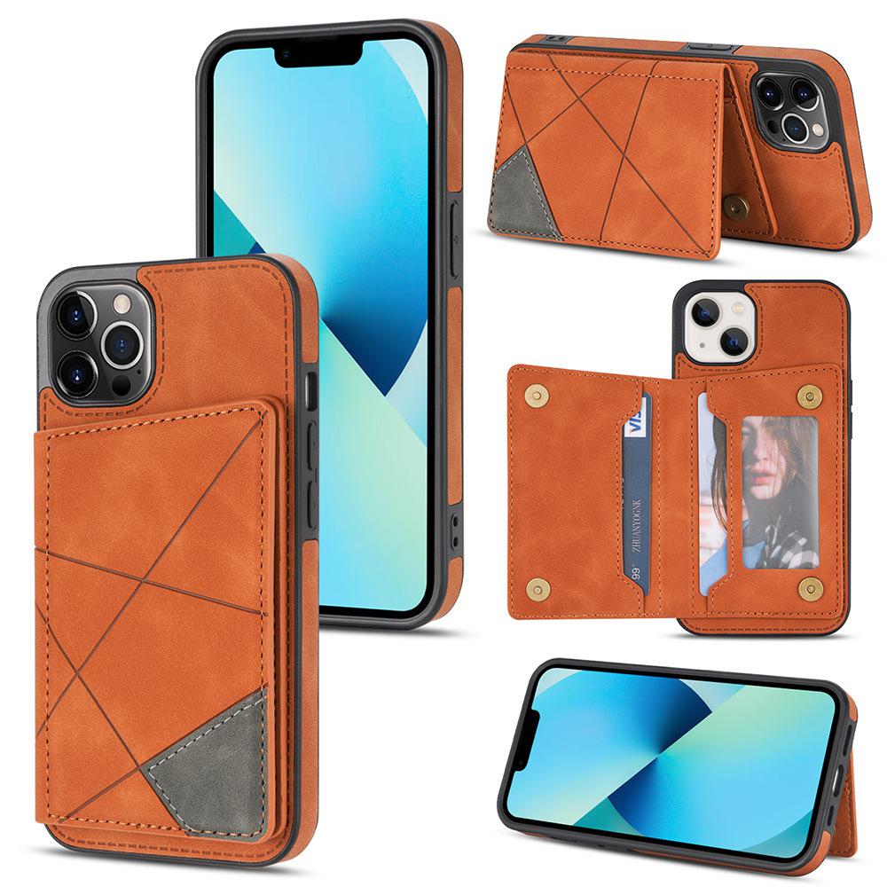 Premium Leather Phone Case for iPhone 13 Pro Max and Samsung S22 - Multi-functional and Protective Apple Skin-feel Design