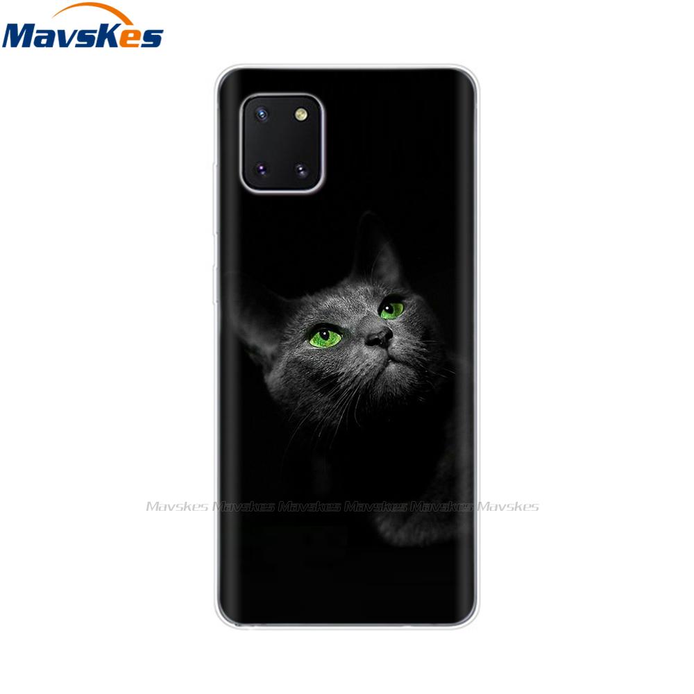 TPU Case for Samsung Galaxy Note 10 Lite Cases Silicon Cute Cat Phone Coque for Samsung Note10 Lite Plus SM-N770F/DS Cover Mask