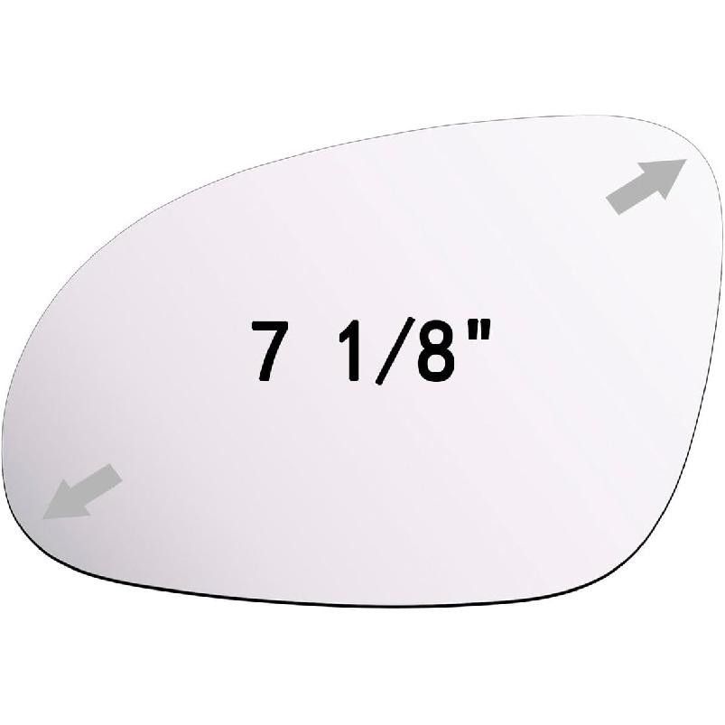 Mirror Glass fit for 2005-2014 Volkswagen Eos GTI GTI Jetta Sportswagen Passat R32 Rabbit Driver Left Side Mirror Glass LH No Backing Plate Flat