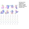 8 Pcs Iridescent Ghost Hanging Swirls Cute Shinny Foil Ghost Swirls Halloween Ceiling Streamer for Halloween Party Decoration