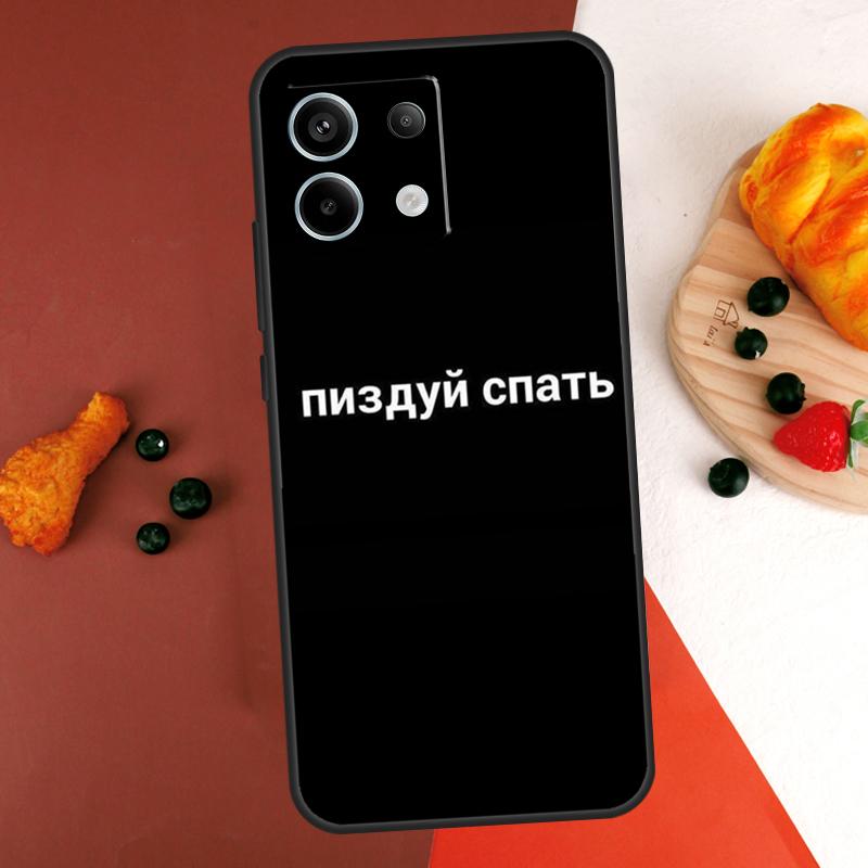 Russian Quotes Letter Words Case For Xiaomi Redmi Note 14 9 10 11 12 13 Pro 9S 10S 11S 12S Redmi 13C 10C 12C 14C Coque