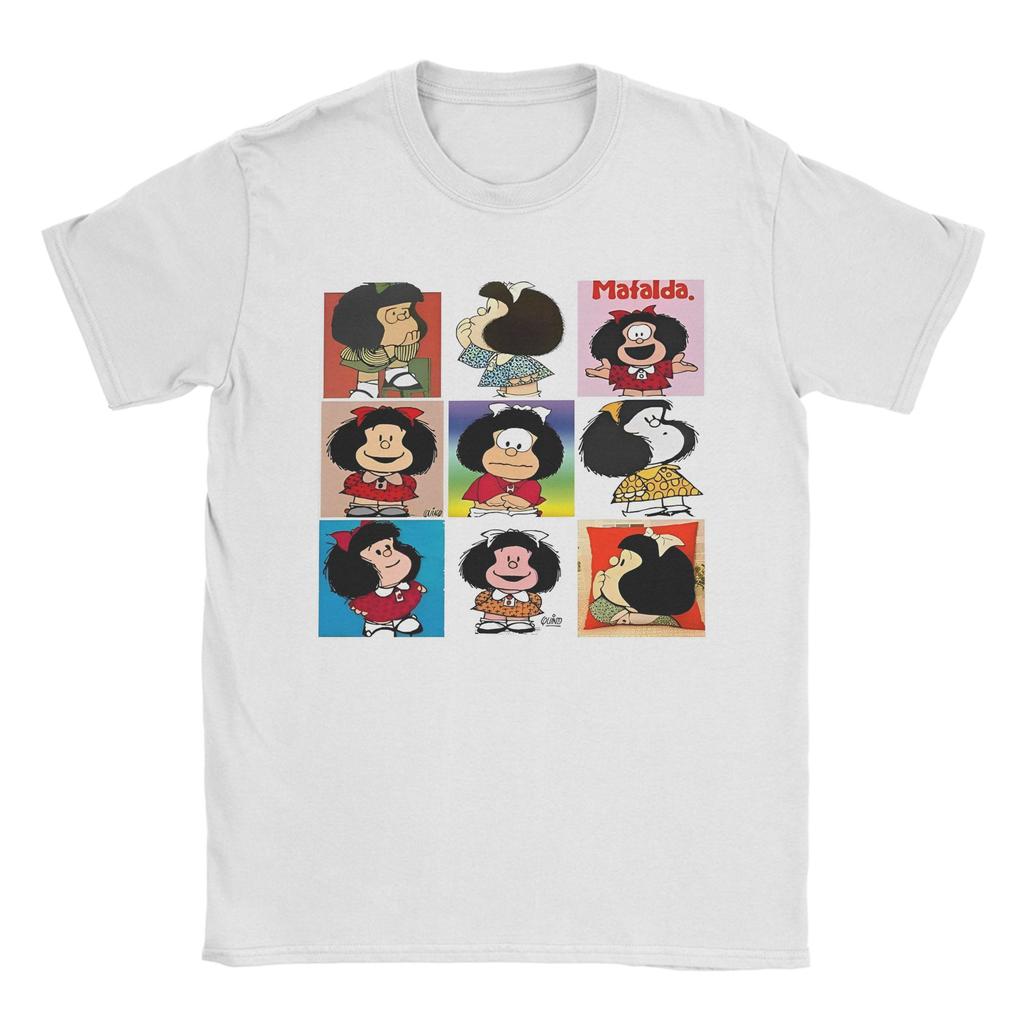 Vintage Mafalda With Swimsuit Tshirts For Unisex Unisex O Neck Pure Cotton T Shirt Mafalda Cartoon Tee Shirt 4xl 5xl Tops