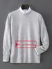 Men's 100% Australian Wool Round Neck Sweater - Casual Business Knitwear for Autumn/Winter