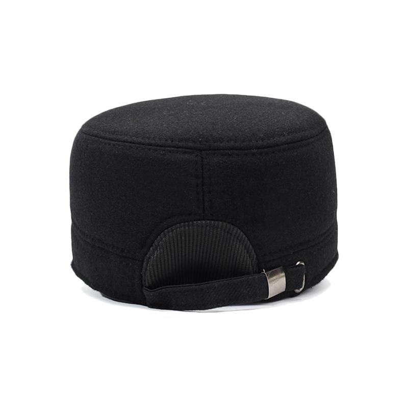 Autumn Winter Men's Hat Winter Cotton Ear Protection Wool Flat Cap Middle-Aged Old People's Hat Outdoor Warm Cap
