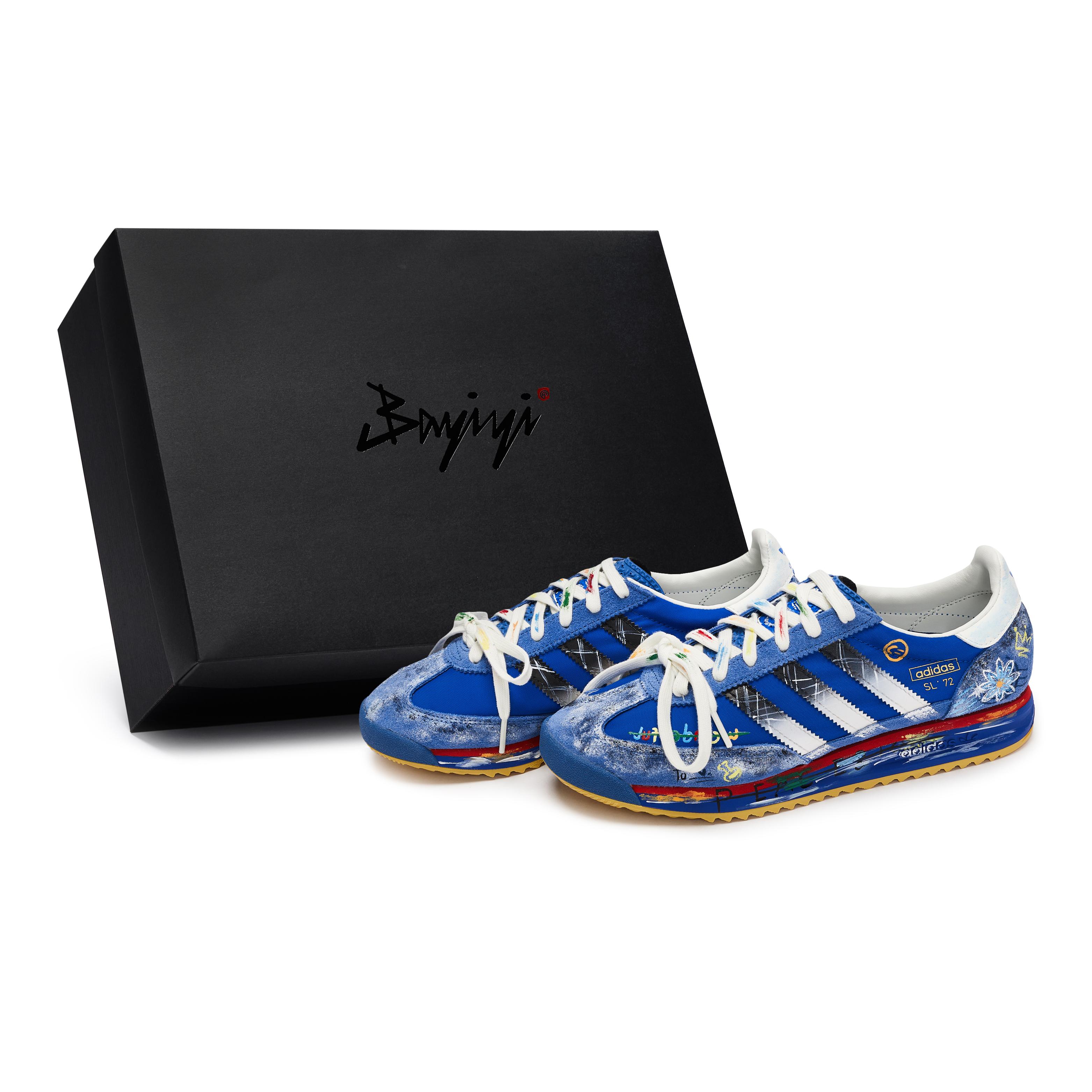 

Adidas Originals SL 72 RS Casual Shoes Unisex Low Top Black/White/Blue IG2132(Team80-S-BOX) 44