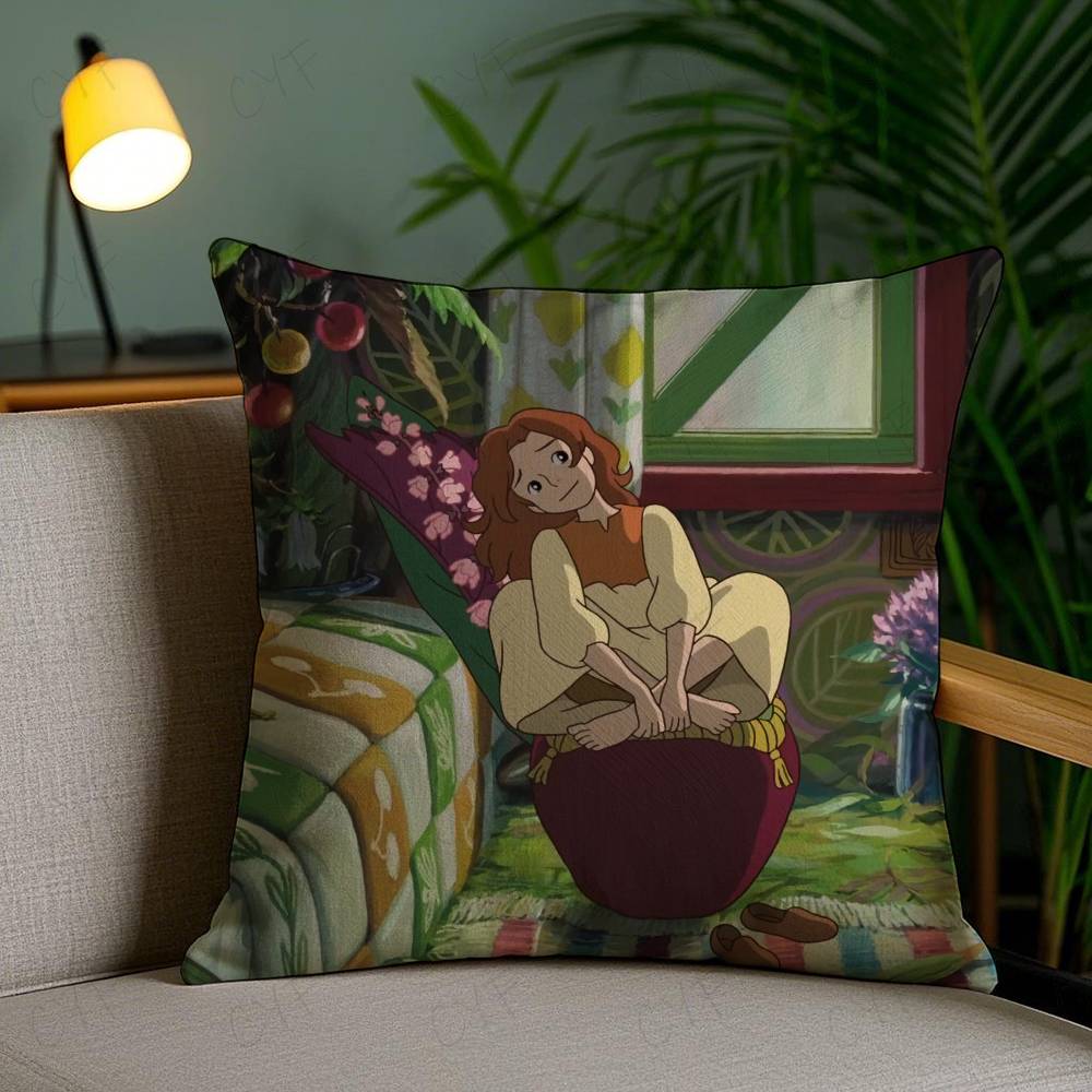 The B-Borrowers Arrietty Anime Pillow Case Custom Printed Brushed Fleece Pillow, Baby Skin-Touch, Eco-Friendly Dye-Sublimation C