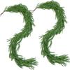 1pc Artificial Norfolk Pine Christmas Wreath Green FauxPine Needle Rattan Decoration Indoor/Outdoor Holiday Door, Wall, Porch Christmas Decoration