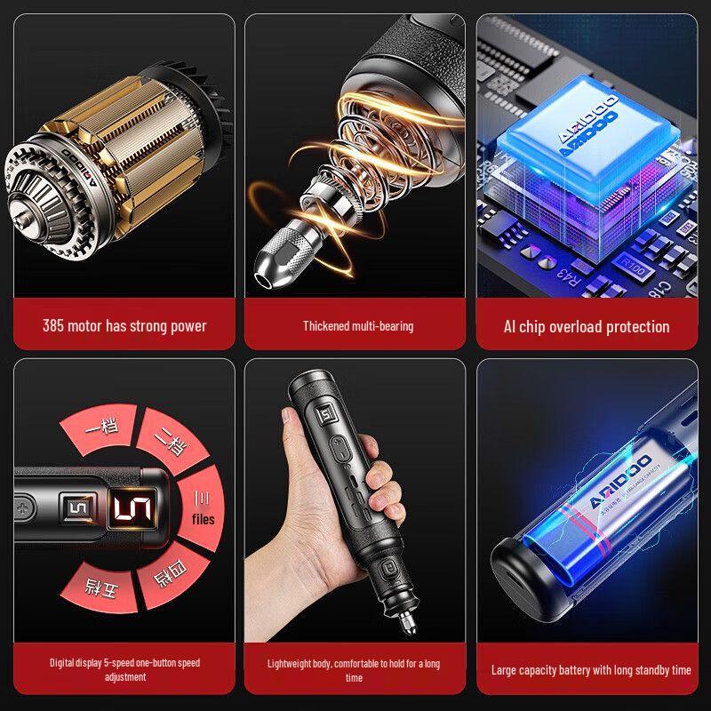 Kit de Ferramenta Rotativa sem Fio Aaruidun Plugue CN (adaptador incluso)