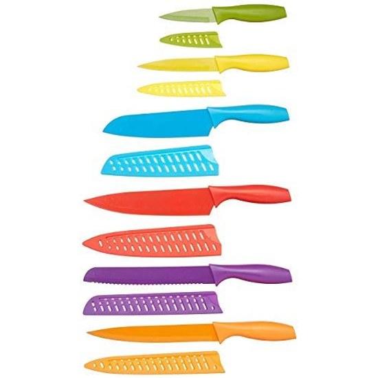 Basics Knife Set Multi-Color 12-Piece Blade Guards