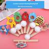 Cartoon Foam Ball Blower Traditional Wooden Rods Blowing Ball Game Fun Gadgets Balance Training Educational Toys Learning Toys