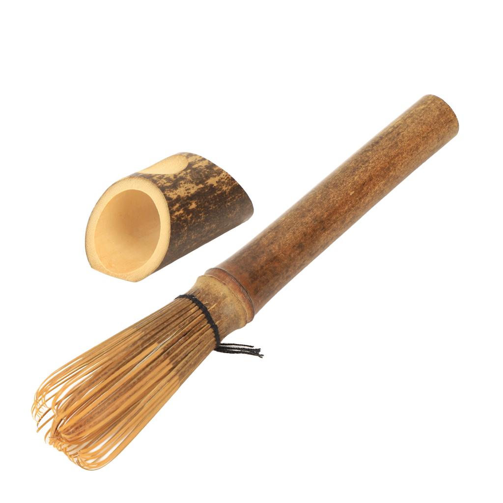 Bamboo Matcha Whisk Holder Outdoor Camping Matcha Tea Whisk Set Bamboo Tea Stick Useful Brush Tool Kitchen Accessories