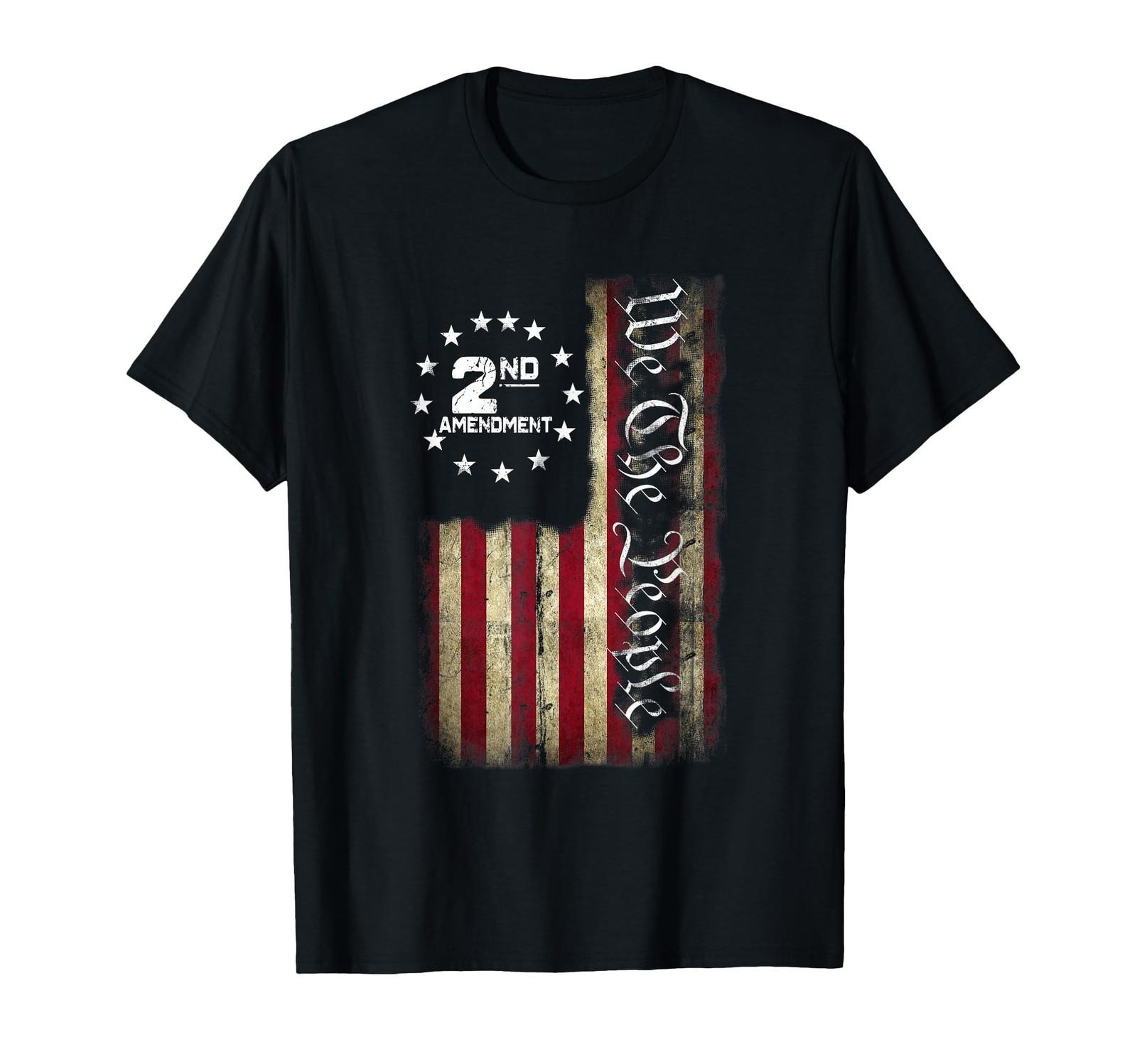 American Flag Patriotic We The People 2nd Amendment T-Shirt S разноцветный