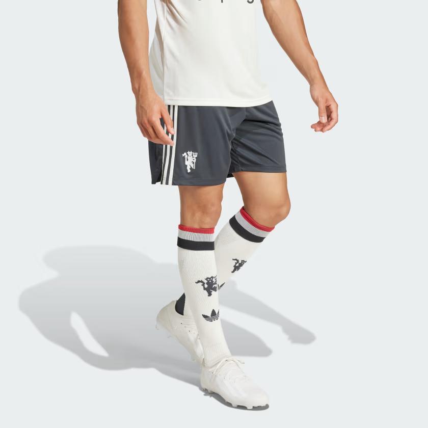 Adidas Originals SS24 Manchester United Series Elastic Casual Printed Football Pants Men Bottoms Carbon IY7807