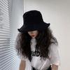 Foldable Raw Edge Fisherman Hat Sunshade Sun Protection Cap Versatile Thin Bucket Hat  Women