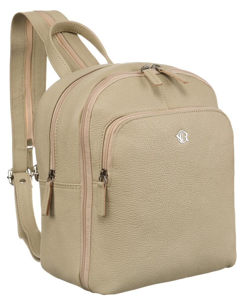 Leather Backpack RV-2629-FTS-3004 Beige