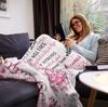 Pink Love Tree Pattern Blanket Flannel Soft Comfortable Home Blanket Blanket Daughter Birthday Gift