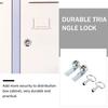 2 Sets Cabinet Triangle Lock with Keys Distribution Latch Drawer Door Locks Cabinets Toolbox