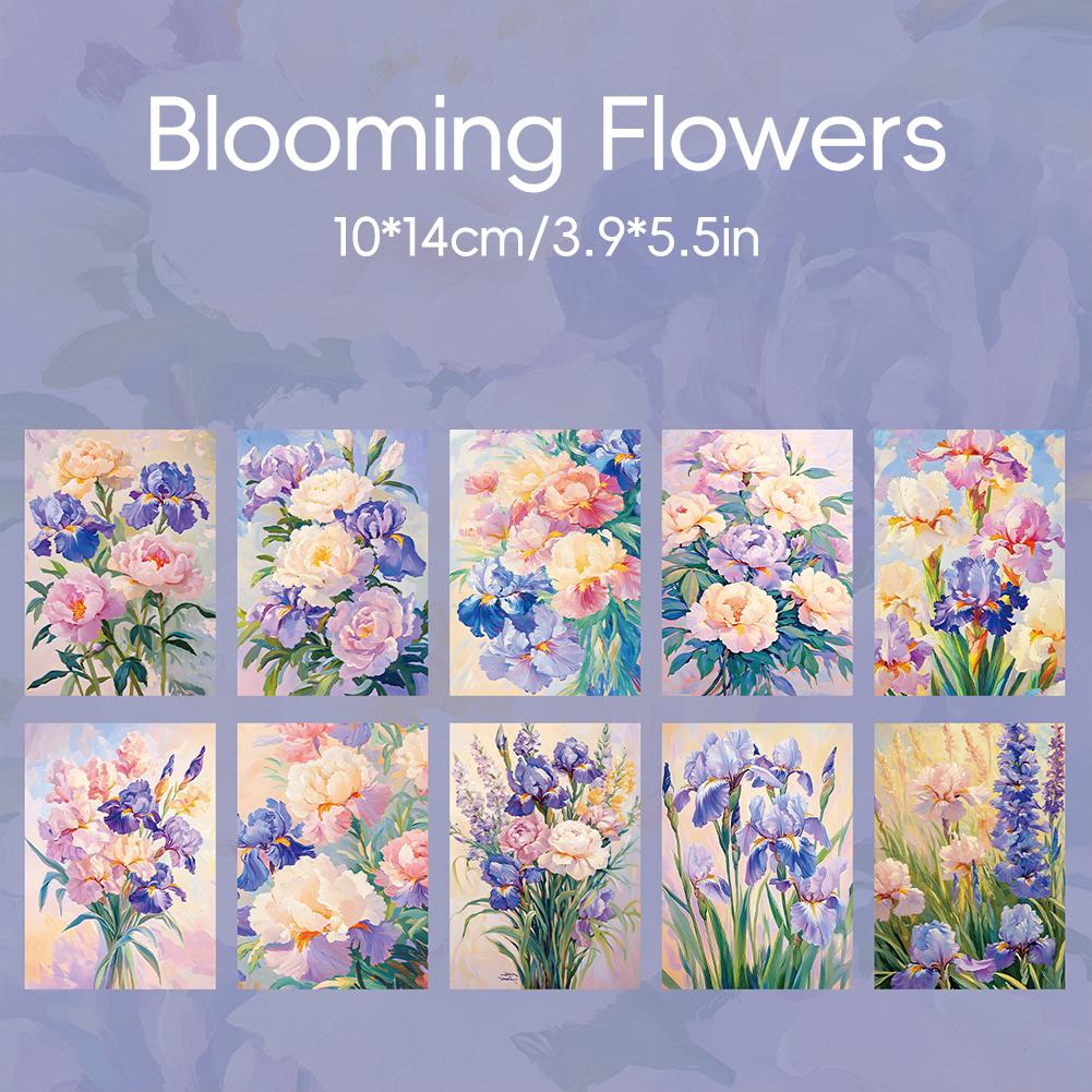 10 Packs A Corner of Flower Town Series Cute Retro Relief Decorative Paper Memo Pad Journal Scrapbooking Material Paper