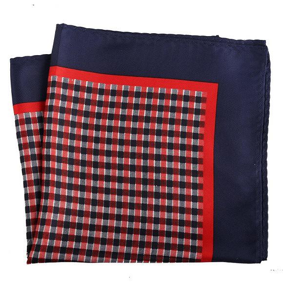 Cashew Flower & Polka Dot Men's Pocket Square Handkerchief