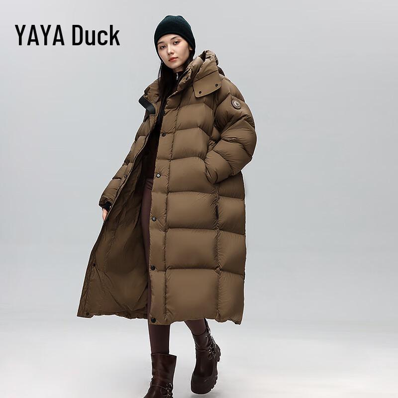 

YAYA Women s 2025 Hooded Long Goose Down Jacket 2XL