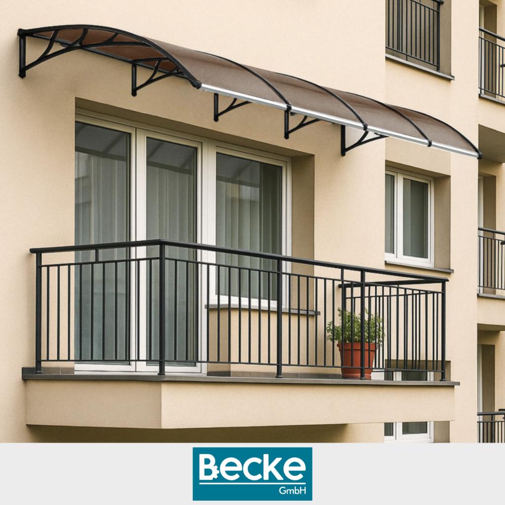 Canopy Over Entrance Door Balcony Window Air Conditioning Brown 120X80